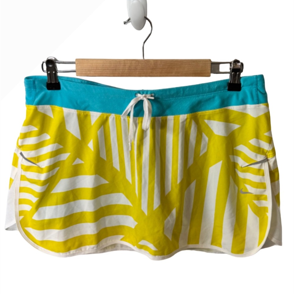 NIKE Dri Fit Air Court Tennis Skirt Multi Abstract Design Skort large